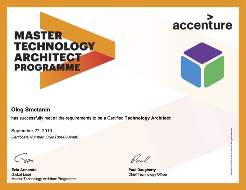 Master technology architect